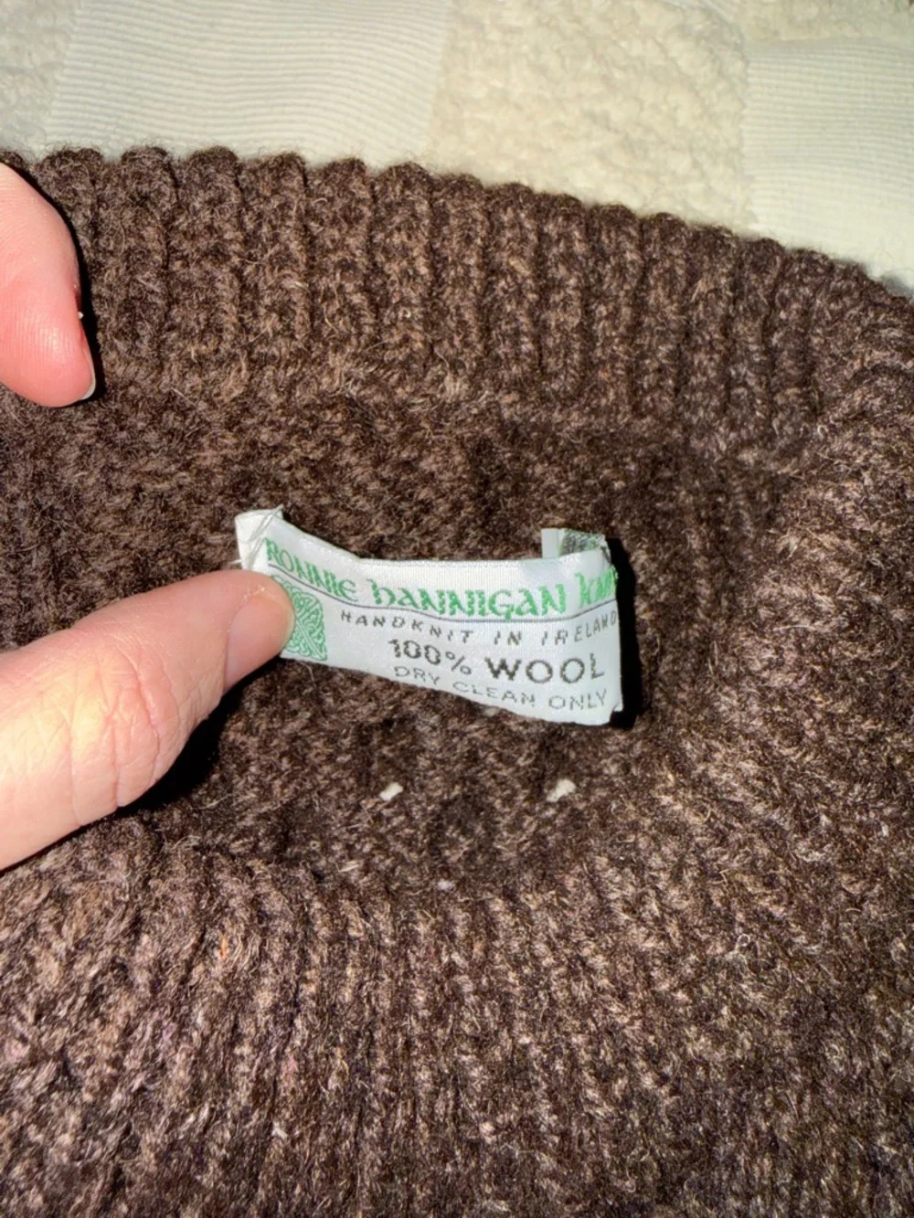 Ronnie Dannigan 100% Wool Irish Fisherman Sweater size M - Picture 3 of 3